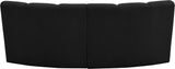 Infinity Boucle Fabric / Engineered Wood / Foam Contemporary Black Boucle Fabric 2pc. Modular Sectional - 83" W x 41" D x 33" H