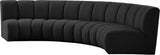 Infinity Boucle Fabric / Engineered Wood / Foam Contemporary Black Boucle Fabric 4pc. Modular Sectional - 148" W x 59" D x 33" H