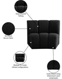 Infinity Boucle Fabric / Engineered Wood / Foam Contemporary Black Boucle Fabric Modular Chair - 43" W x 36" D x 33" H