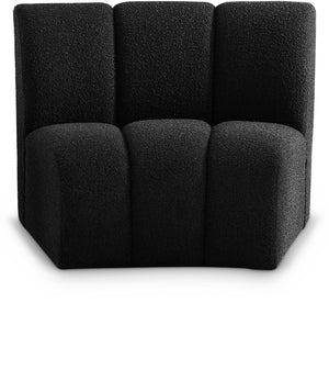 Infinity Boucle Fabric / Engineered Wood / Foam Contemporary Black Boucle Fabric Modular Chair - 43" W x 36" D x 33" H