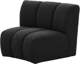 Infinity Boucle Fabric / Engineered Wood / Foam Contemporary Black Boucle Fabric Modular Chair - 43" W x 36" D x 33" H