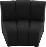 Infinity Boucle Fabric / Engineered Wood / Foam Contemporary Black Boucle Fabric Modular Chair - 43" W x 36" D x 33" H