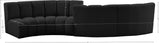 Infinity Boucle Fabric / Engineered Wood / Foam Contemporary Black Boucle Fabric 4pc. Modular Sectional - 154" W x 57" D x 33" H