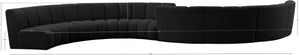 Infinity Boucle Fabric / Engineered Wood / Foam Contemporary Black Boucle Fabric 8pc. Modular Sectional - 268" W x 75" D x 33" H