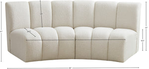 Infinity Boucle Fabric / Engineered Wood / Foam Contemporary Cream Boucle Fabric 2pc. Modular Sectional - 83" W x 41" D x 33" H