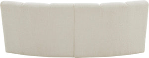 Infinity Boucle Fabric / Engineered Wood / Foam Contemporary Cream Boucle Fabric 2pc. Modular Sectional - 83" W x 41" D x 33" H