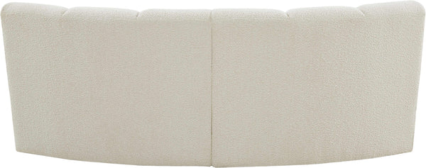 Infinity Boucle Fabric / Engineered Wood / Foam Contemporary Cream Boucle Fabric 2pc. Modular Sectional - 83" W x 41" D x 33" H