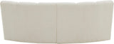 Infinity Boucle Fabric / Engineered Wood / Foam Contemporary Cream Boucle Fabric 2pc. Modular Sectional - 83" W x 41" D x 33" H