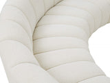 Infinity Boucle Fabric / Engineered Wood / Foam Contemporary Cream Boucle Fabric 2pc. Modular Sectional - 83" W x 41" D x 33" H