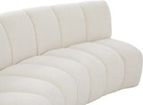 Infinity Boucle Fabric / Engineered Wood / Foam Contemporary Cream Boucle Fabric 2pc. Modular Sectional - 83" W x 41" D x 33" H