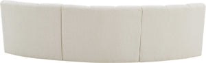 Infinity Boucle Fabric / Engineered Wood / Foam Contemporary Cream Boucle Fabric 3pc. Modular Sectional - 119" W x 48" D x 33" H