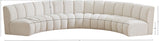 Infinity Boucle Fabric / Engineered Wood / Foam Contemporary Cream Boucle Fabric 5pc. Modular Sectional - 167" W x 71" D x 33" H