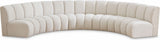 Infinity Boucle Fabric / Engineered Wood / Foam Contemporary Cream Boucle Fabric 5pc. Modular Sectional - 167" W x 71" D x 33" H