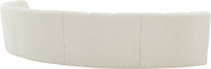 Infinity Boucle Fabric / Engineered Wood / Foam Contemporary Cream Boucle Fabric 5pc. Modular Sectional - 167" W x 71" D x 33" H