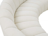 Infinity Boucle Fabric / Engineered Wood / Foam Contemporary Cream Boucle Fabric 6pc. Modular Sectional - 174" W x 85" D x 33" H