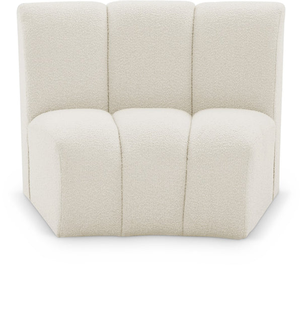 Infinity Boucle Fabric / Engineered Wood / Foam Contemporary Cream Boucle Fabric Modular Chair - 43" W x 36" D x 33" H