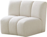 Infinity Boucle Fabric / Engineered Wood / Foam Contemporary Cream Boucle Fabric Modular Chair - 43" W x 36" D x 33" H