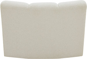 Infinity Boucle Fabric / Engineered Wood / Foam Contemporary Cream Boucle Fabric Modular Chair - 43" W x 36" D x 33" H