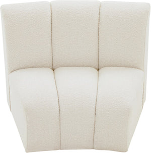 Infinity Boucle Fabric / Engineered Wood / Foam Contemporary Cream Boucle Fabric Modular Chair - 43" W x 36" D x 33" H