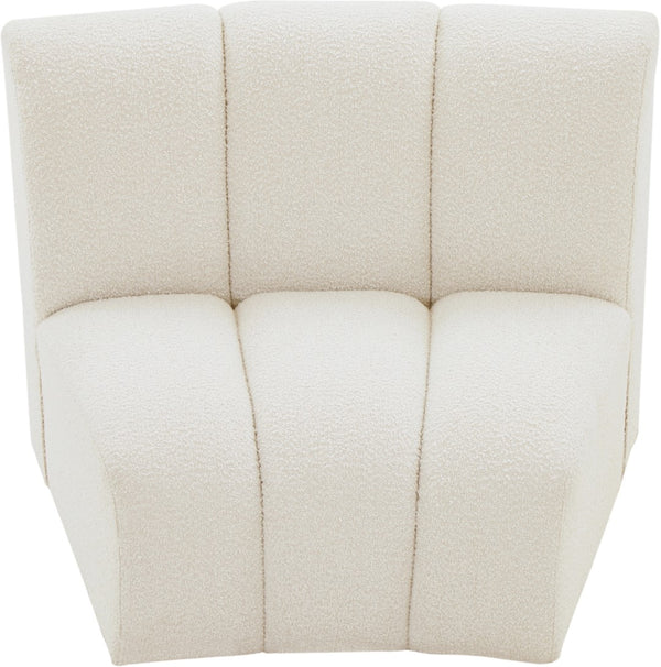 Infinity Boucle Fabric / Engineered Wood / Foam Contemporary Cream Boucle Fabric Modular Chair - 43" W x 36" D x 33" H