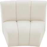 Infinity Boucle Fabric / Engineered Wood / Foam Contemporary Cream Boucle Fabric Modular Chair - 43" W x 36" D x 33" H