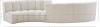 Infinity Boucle Fabric / Engineered Wood / Foam Contemporary Cream Boucle Fabric 4pc. Modular Sectional - 154" W x 57" D x 33" H