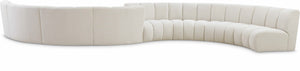 Infinity Boucle Fabric / Engineered Wood / Foam Contemporary Cream Boucle Fabric 8pc. Modular Sectional - 268" W x 75" D x 33" H