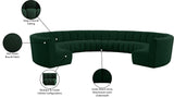 Infinity Boucle Fabric / Engineered Wood / Foam Contemporary Green Boucle Fabric 10pc. Modular Sectional - 183" W x 157" D x 33" H