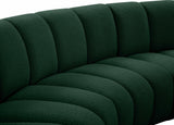 Infinity Boucle Fabric / Engineered Wood / Foam Contemporary Green Boucle Fabric 11pc. Modular Sectional - 183" W x 171" D x 33" H