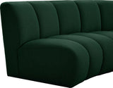 Infinity Boucle Fabric / Engineered Wood / Foam Contemporary Green Boucle Fabric 12pc. Modular Sectional - 183" W x 181" D x 33" H