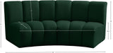 Infinity Boucle Fabric / Engineered Wood / Foam Contemporary Green Boucle Fabric 2pc. Modular Sectional - 83" W x 41" D x 33" H