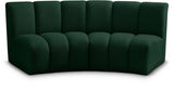 Infinity Boucle Fabric / Engineered Wood / Foam Contemporary Green Boucle Fabric 2pc. Modular Sectional - 83" W x 41" D x 33" H