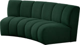 Infinity Boucle Fabric / Engineered Wood / Foam Contemporary Green Boucle Fabric 2pc. Modular Sectional - 83" W x 41" D x 33" H