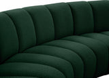 Infinity Boucle Fabric / Engineered Wood / Foam Contemporary Green Boucle Fabric 2pc. Modular Sectional - 83" W x 41" D x 33" H