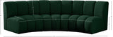 Infinity Boucle Fabric / Engineered Wood / Foam Contemporary Green Boucle Fabric 3pc. Modular Sectional - 119" W x 48" D x 33" H