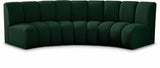 Infinity Boucle Fabric / Engineered Wood / Foam Contemporary Green Boucle Fabric 3pc. Modular Sectional - 119" W x 48" D x 33" H