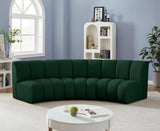 Infinity Boucle Fabric / Engineered Wood / Foam Contemporary Green Boucle Fabric 3pc. Modular Sectional - 119" W x 48" D x 33" H