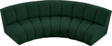 Infinity Boucle Fabric / Engineered Wood / Foam Contemporary Green Boucle Fabric 3pc. Modular Sectional - 119" W x 48" D x 33" H