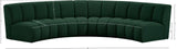 Infinity Boucle Fabric / Engineered Wood / Foam Contemporary Green Boucle Fabric 4pc. Modular Sectional - 148" W x 59" D x 33" H