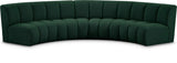 Infinity Boucle Fabric / Engineered Wood / Foam Contemporary Green Boucle Fabric 4pc. Modular Sectional - 148" W x 59" D x 33" H