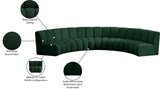 Infinity Boucle Fabric / Engineered Wood / Foam Contemporary Green Boucle Fabric 5pc. Modular Sectional - 167" W x 71" D x 33" H