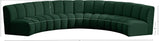 Infinity Boucle Fabric / Engineered Wood / Foam Contemporary Green Boucle Fabric 5pc. Modular Sectional - 167" W x 71" D x 33" H