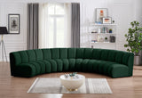 Infinity Boucle Fabric / Engineered Wood / Foam Contemporary Green Boucle Fabric 5pc. Modular Sectional - 167" W x 71" D x 33" H