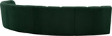 Infinity Boucle Fabric / Engineered Wood / Foam Contemporary Green Boucle Fabric 5pc. Modular Sectional - 167" W x 71" D x 33" H