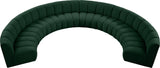 Infinity Boucle Fabric / Engineered Wood / Foam Contemporary Green Boucle Fabric 8pc. Modular Sectional - 183" W x 124" D x 33" H