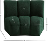 Infinity Boucle Fabric / Engineered Wood / Foam Contemporary Green Boucle Fabric Modular Chair - 43" W x 36" D x 33" H