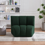 Infinity Boucle Fabric / Engineered Wood / Foam Contemporary Green Boucle Fabric Modular Chair - 43" W x 36" D x 33" H