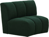 Infinity Boucle Fabric / Engineered Wood / Foam Contemporary Green Boucle Fabric Modular Chair - 43" W x 36" D x 33" H