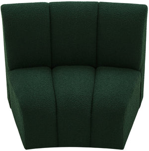 Infinity Boucle Fabric / Engineered Wood / Foam Contemporary Green Boucle Fabric Modular Chair - 43" W x 36" D x 33" H