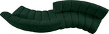 Infinity Boucle Fabric / Engineered Wood / Foam Contemporary Green Boucle Fabric 4pc. Modular Sectional - 154" W x 57" D x 33" H